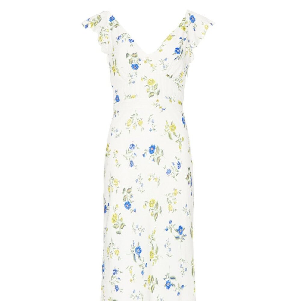 Jason Wu Floral Ruffle Midi Dress, 12 - Picture 5 of 17